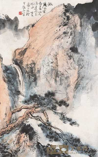 黑伯龙 1983年作 山水 镜心 77×49cm